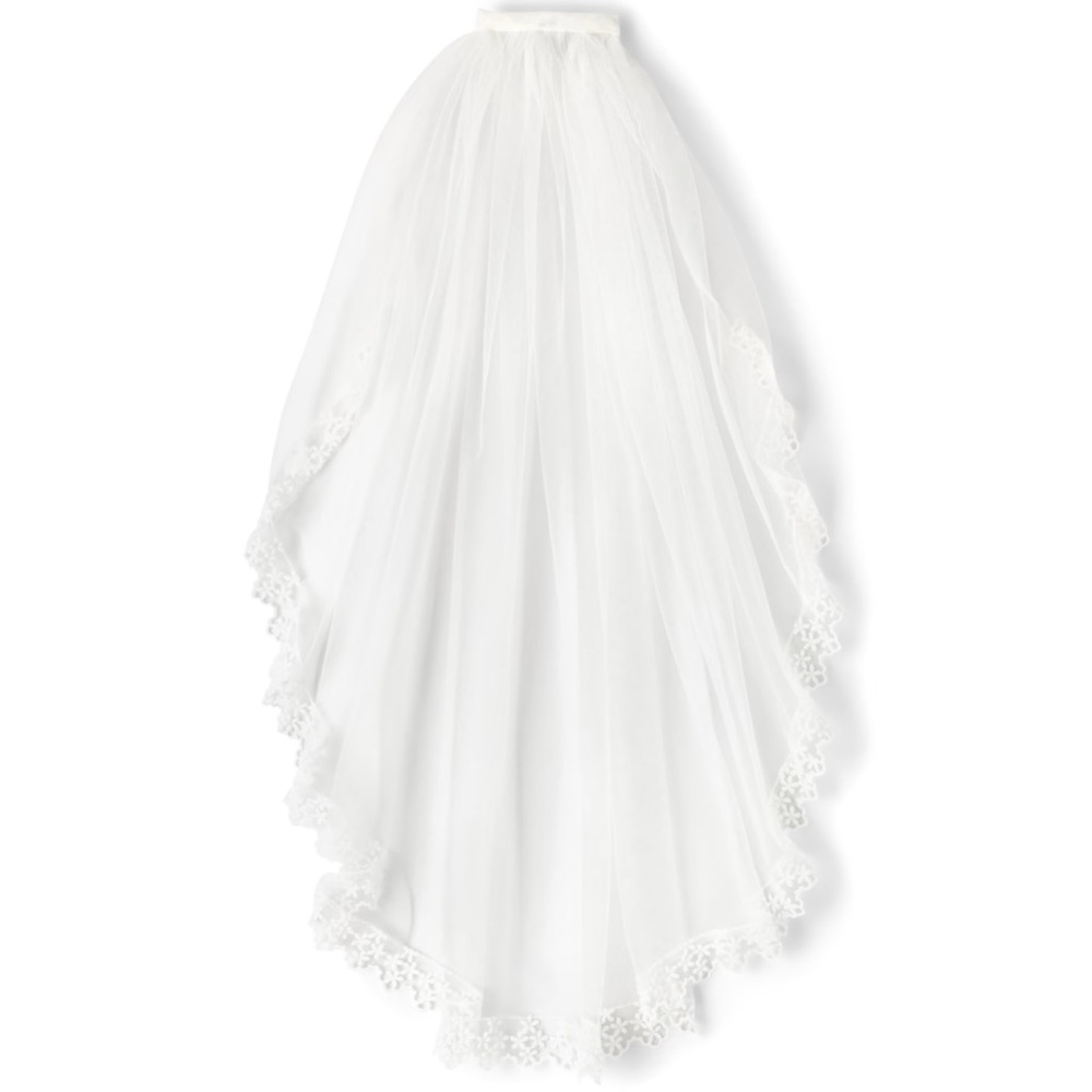 Girls floral lace veil